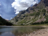 Crater Lake reflects the Maroon Bells