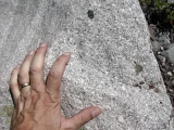 Granodiorite boulder found below Crater Lake, Elk Range