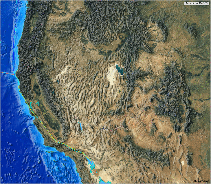 Image result for map topographic western united states