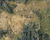 The Cheyenne Belt is the faint lineament just above and nearly parallel to the Colorado-Wyoming state line; courtesy UNAVCO, http://jules.unavco.ucar.edu/Voyager/Earth.
