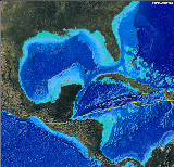 K-T impact site, Chixulub, Yucatan Peninsula, Mexico, courtesy Jules Verne map server, http://jules.unavco.ucar.edu/Voyager/Earth