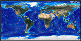 Relief map with plate boundaries, courtesy UNAVCO, JV Voyager, Jr., http://jules.unavco.org