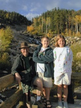 Author , Matt and Casey at Rocky Mountain National Park, 2001