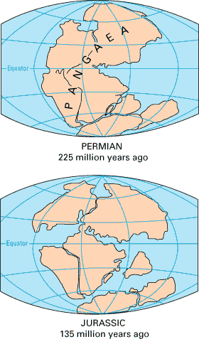 Pangea Map Break Up