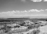 Ship Rock diatreme just south of the Colorado border as seen from Mesa Verde through an IR filter used to cut haze