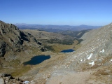 The Chicago Lakes glacier cut this series of benches in the NE flank of Mount Evans.