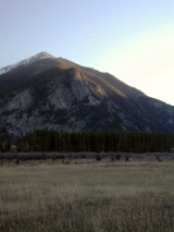 Royal Mountain, Victoria Mountain and Peak 1 from Lake Dillon